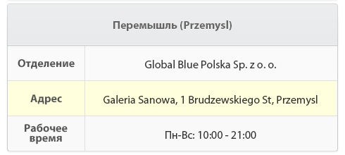 z oo   Адреса Galeria Sanowa, 1 Brudzewskiego St, Przemysl   Робоча врем'я Пн-Нд: 10: 00-21: 00